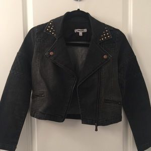 Girls Large DKNY Moto Jean Jacket